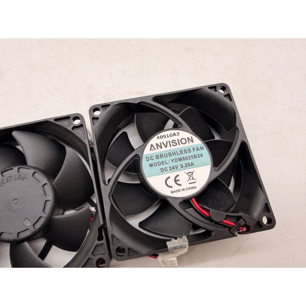 ANVISION DC Brushless Fan Model YDM8025B24 DC 24V 0.20A 2 fans - Picture 2 of 3